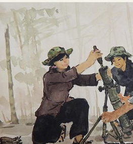 Triển lãm ký họa chủ đề “Ký ức chiến trường Khu V”